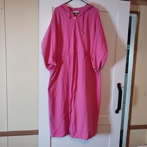 Cozy pink hooded robe